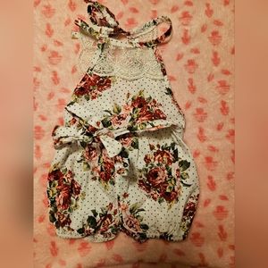 Baileys Blossoms floral and lace bubble romper Size S (6 months)